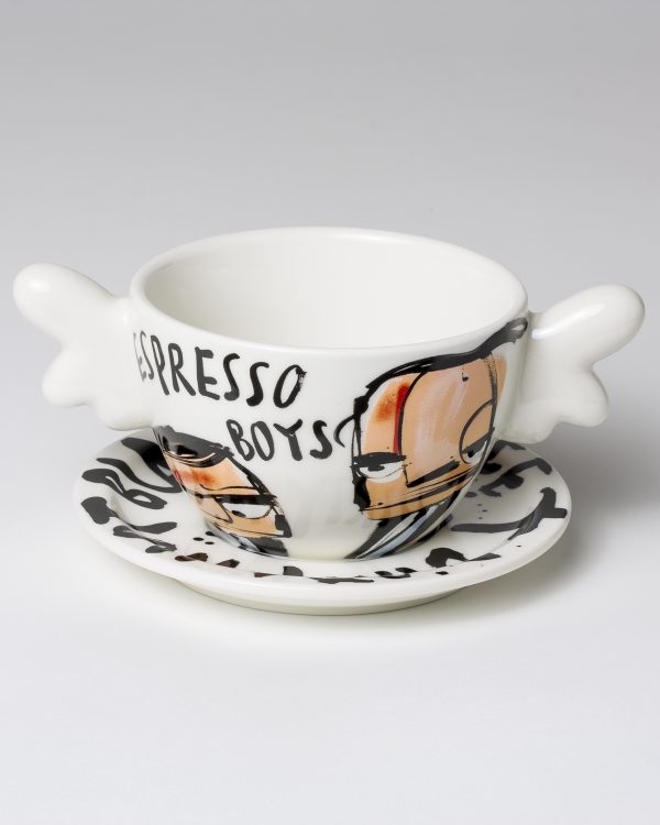 Coffee Cup White, Espresso Boys Heavenly Coffee Cup